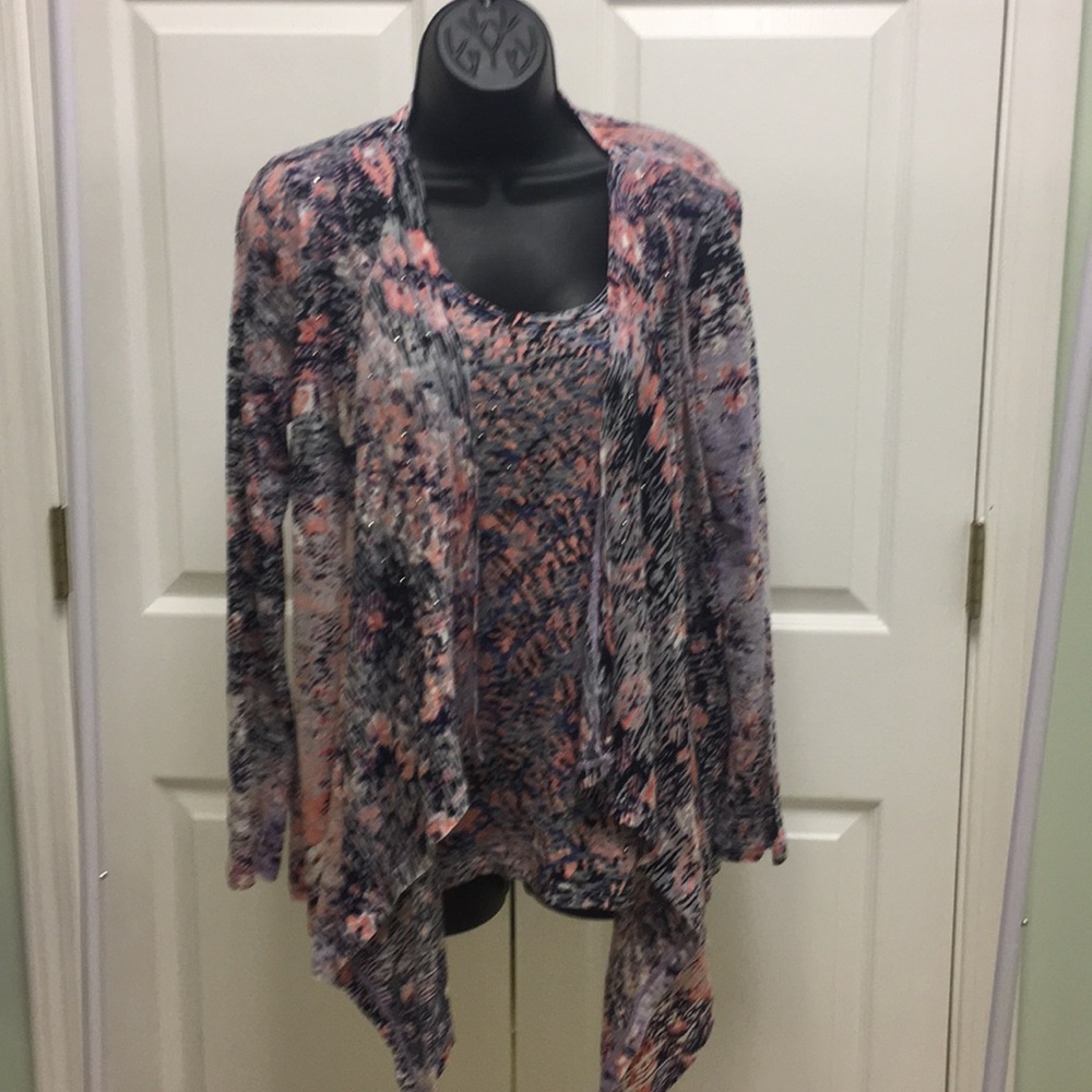Calvin Klein Draped Shawl/cami combo